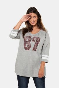 Ulla Popken Shirt, Classic, V-hals, 3/4 mouwen - Grote Maten Ulla Popken Shirt, Classic, V-hals, 3/4 mouwen - Grote Maten