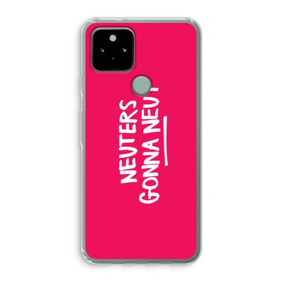 Neuters (roze): Google Pixel 5 Transparant Hoesje