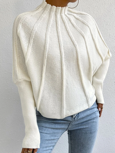 Half Turtleneck Casual Plain Sweater