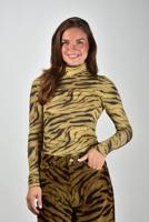 Ganni top T4382 khaki