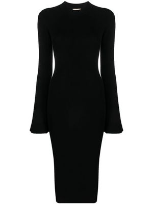 The Garment robe en maille Marmont à dos ouvert - Noir