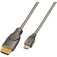 LINDY 41567 HDMI-kabel HDMI Aansluitkabel USB-micro-B stekker, HDMI-A-stekker 2.00 m Grijs - thumbnail