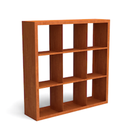 Egura cortenstaal houtopslag onderverdeling 9 vakken 1500x385x1500 mm - Geroba