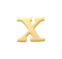 Minimalistische letter oorbelknopje - 14K GOUD - Goud - X