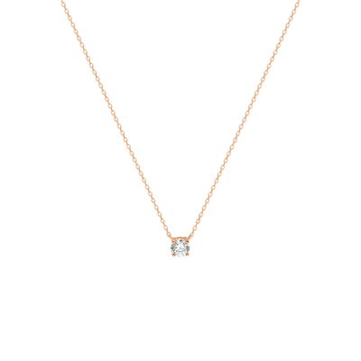 Ketting Ankerschakel roségoud-zirconia 40 - 42 - 44 cm