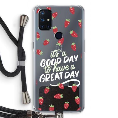 Don't forget to have a great day: OnePlus Nord N10 5G Transparant Hoesje met koord