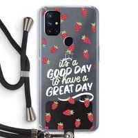 Don't forget to have a great day: OnePlus Nord N10 5G Transparant Hoesje met koord