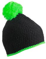 Myrtle Beach MB7964 Pompon Hat With Contrast Stripe - thumbnail