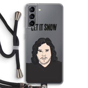 Let It Snow: Samsung Galaxy S21 Transparant Hoesje met koord