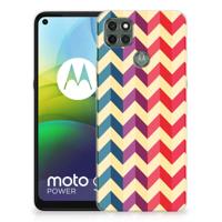 Motorola Moto G9 Power | TPU bumper | Zigzag Multi Color