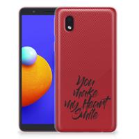 Samsung Galaxy A01 Core | Siliconen hoesje | met naam Heart Smile