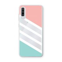 Strepen pastel: Samsung Galaxy A70 Transparant Hoesje