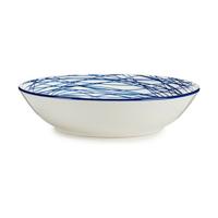 Diep bord Strepen Porselein Blauw Wit 6 Stuks (20 x 4,7 x 20 cm) - thumbnail
