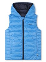 BOSS Kidswear gilet matelassé à design réversible - Bleu