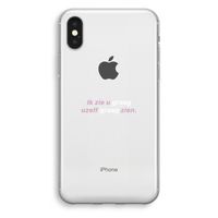 uzelf graag zien: iPhone XS Transparant Hoesje