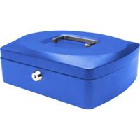 Q-CONNECT geldkoffer, 255 x 200 x 85 mm, blauw