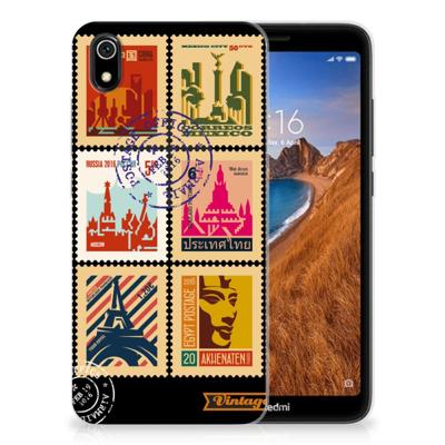 Xiaomi Redmi 7A | Silliconen Back Cover | Postzegels