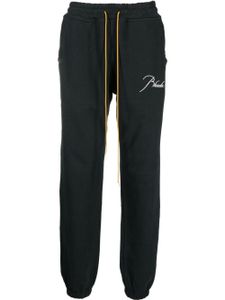 RHUDE pantalon de jogging à logo brodé - Noir