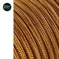 EDM Omsponnen snoer 2x0,75qmm goud 5m