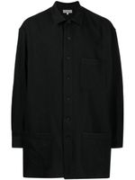 Yohji Yamamoto chemise boutonnée à poche poitrine - Noir - thumbnail