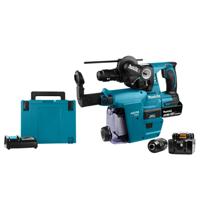 Makita DHR243RTJW accu combihamer SDS-Plus - 18V - 2x5.0 Ah accu en snellader in Mbox met stofafzuigunit