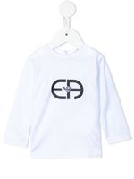 Emporio Armani Kids t-shirt à logo imprimé - Blanc
