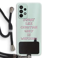 Christian Grey: Samsung Galaxy A52s 5G Transparant Hoesje met koord