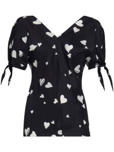 Marni blouse Bunch of Hearts en soie - Noir