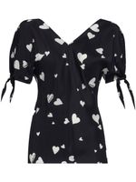 Marni blouse Bunch of Hearts en soie - Noir - thumbnail