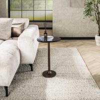 LifestyleFurn Organische Bijzettafel 'Cassidi' Glas, 38 x 33cm, kleur Koper Antiek