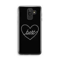 Best heart black: Samsung Galaxy J8 (2018) Transparant Hoesje - thumbnail
