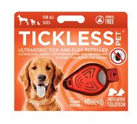 Tickless Teek en vlo afweer voor hond en kat fluoriserend oranje - thumbnail