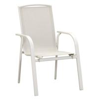 Leen Bakker - Stapelstoel Cannes - Zand - 93x66x58 Cm - Textileen - Beige