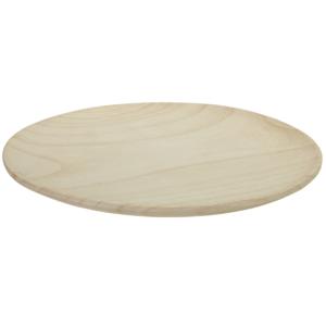 Tafeldecoratie schaal/plateau - hout - D29 x H2 cm