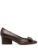 Ferragamo escarpins à détail de noeud 60 mm - Marron