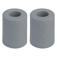 Deurbuffer - 2x - deurstopper - grijs - rubber - 50 x 35 mm - schroefbevestiging