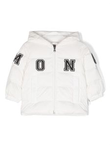 Moncler Enfant doudoune à patch logo - Blanc