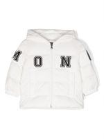 Moncler Enfant logo-patch hooded padded jacket - Blanc