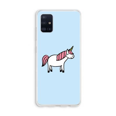 Eenhoorn: Galaxy A51 4G Transparant Hoesje