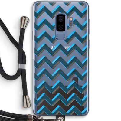 Onderbroken lijn: Samsung Galaxy S9 Plus Transparant Hoesje met koord