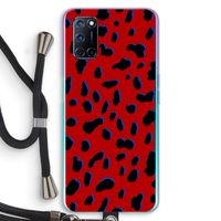 Red Leopard: Oppo A52 Transparant Hoesje met koord