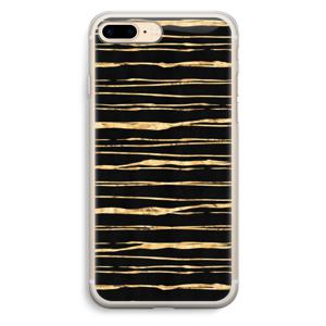 Gouden strepen: iPhone 7 Plus Transparant Hoesje