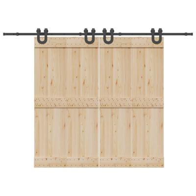 Doos met onderdelen voor schuifdeur 366 cm staal zwart