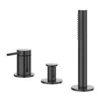 IVY Bond Badrandcombinatie - 3-weg - mengkraan - uittrekbare handdouche - zonder uitloop - Zwart chroom PVD 6301137 IVY Bond Badrandcombinatie - 3-weg - mengkraan - uittrekbare handdouche - zonder uitloop - Zwart chroom PVD 6301137