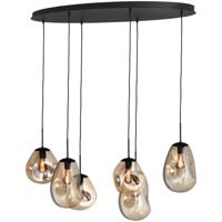 Masterlight HanglampLava Oval 6x goud glas - 2764-05-130-50-60222