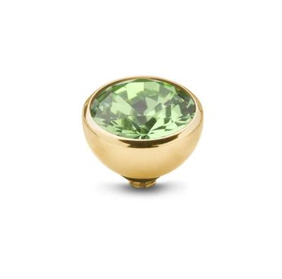 Melano Twisted Basic CZ Steentje Aqua Green Goud | 8 mm