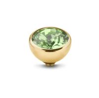 Melano Twisted Basic CZ Steentje Aqua Green Goud | 8 mm