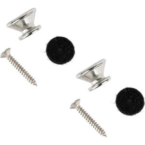 Ortega OSTP2-CR Strap Pin Pair Chrome strap button met schroef (2 stuks)