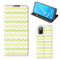 OPPO A52 | A72 | Hoesje met Magneet | Waves Yellow