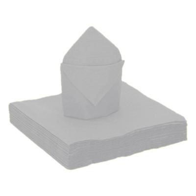 Feestservetten - 25 stuks - zilver - 40 x 40 cm - papier